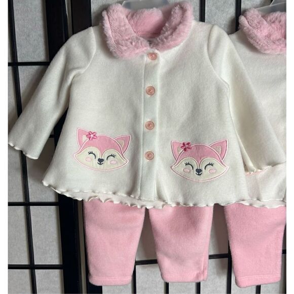 Swiggles Pink/white Button Up Two Piece Outfit - Picture 3 of 7